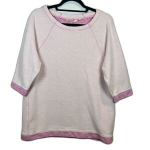 Soft Surroundings Striped Pink Cotton Shirt Size XL 2FW06